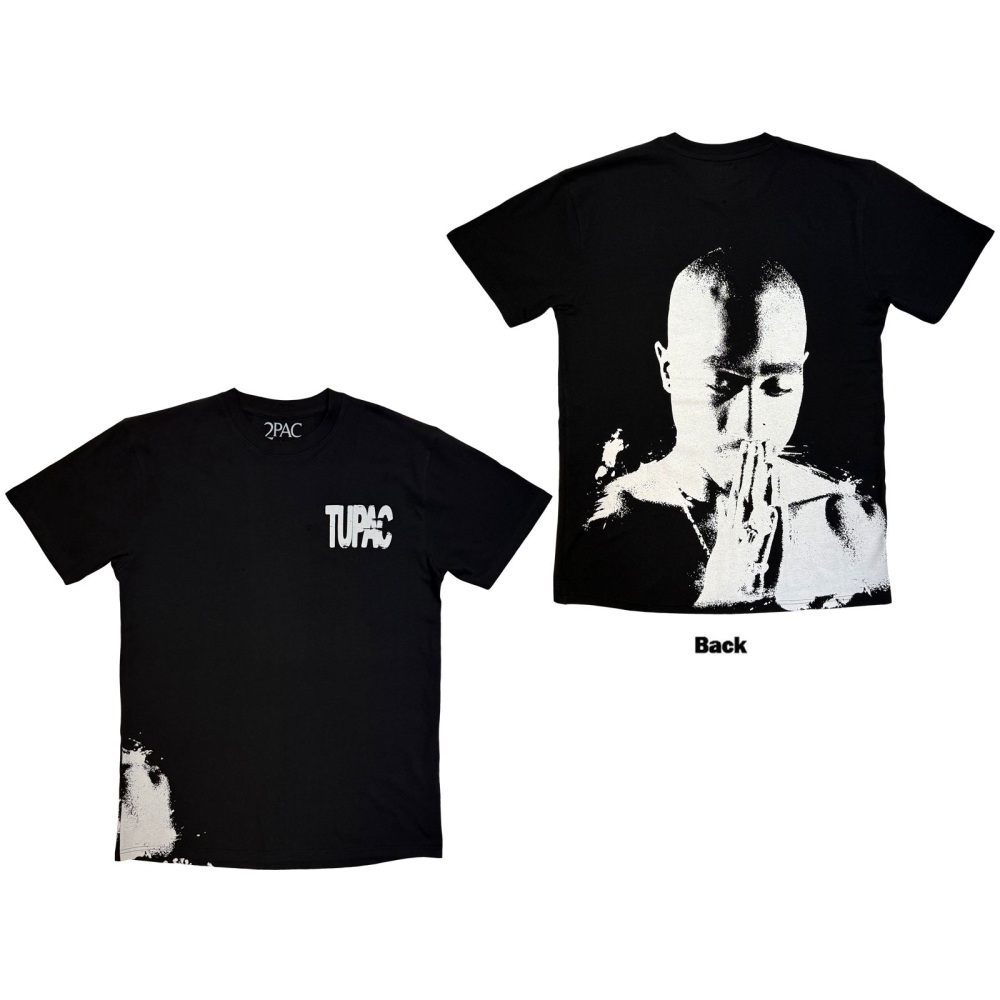 Tupac - Prayer AOP Mens Tshirt - Black